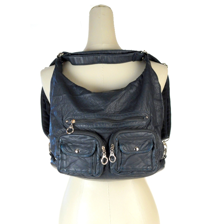 Designer Inspired Multi Ware Hobo Backpack and Handbag w Front ...