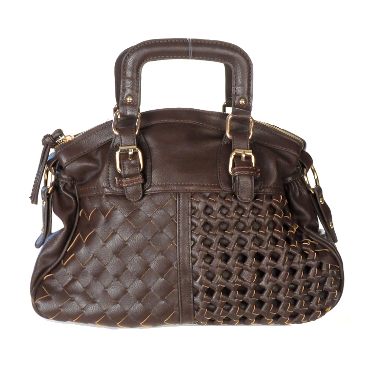 Designer Inspired Faux Leather Handbag w Woven Design: Wholesale ...