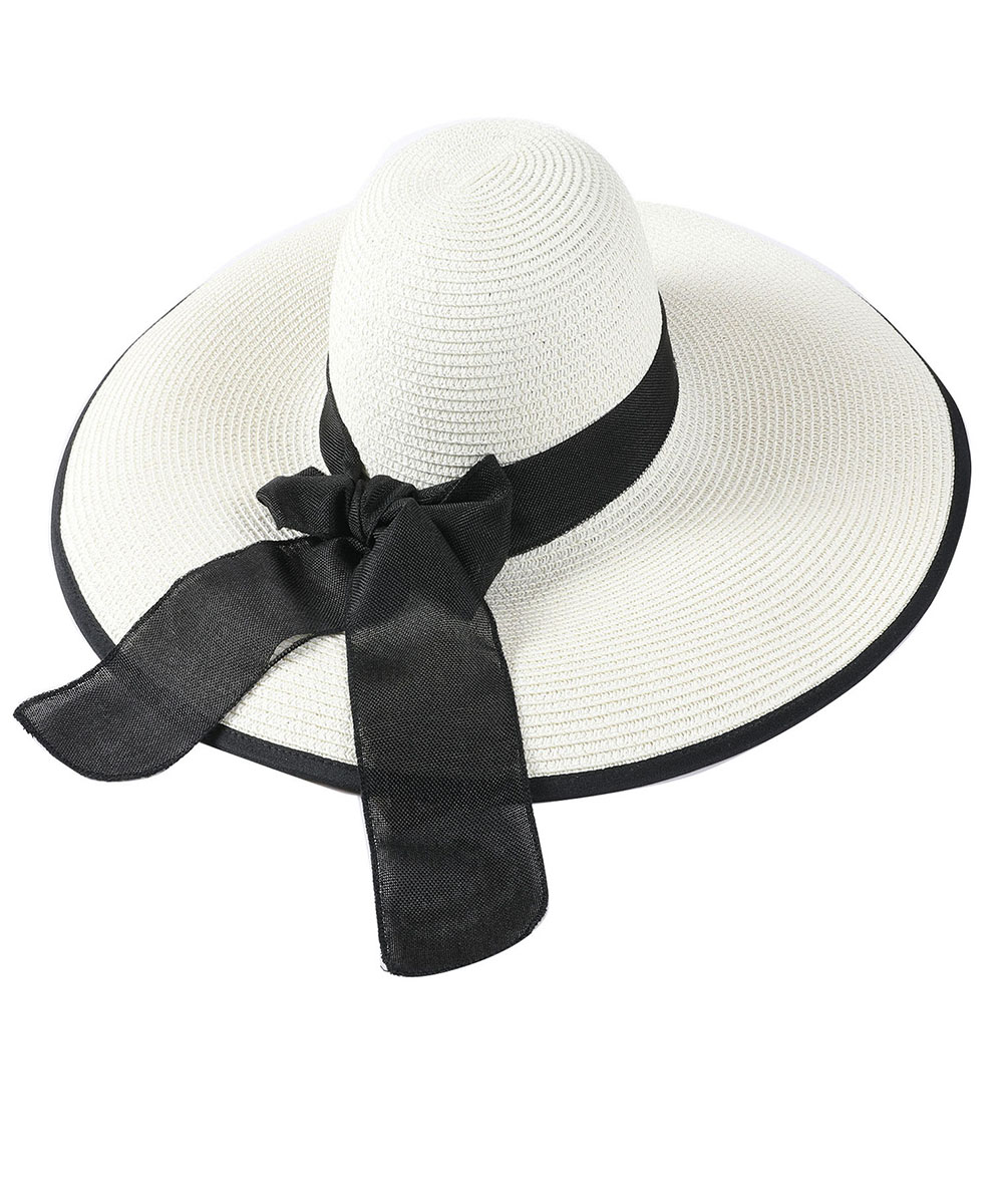 Summer Straw Hat with Bow HA320008