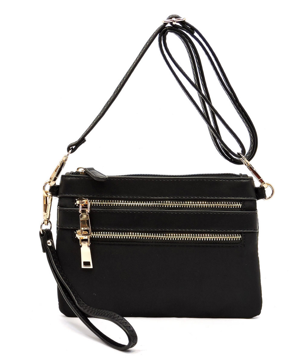 Fashion Zip Nylon Crossbody Clutch Bag Wristlet NP2581