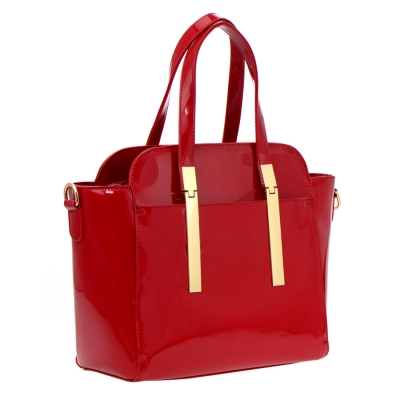 David Jones Patent Leather Handbag 33397 - Red