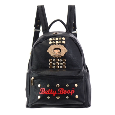Betty Boop Faux Leather Backpack 35664 - Black