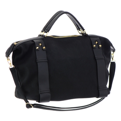 Faux Leather Shoulder Bag 35735 - Black