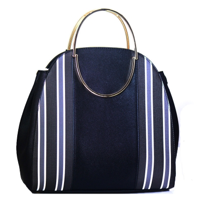 Vegan Leather Fashion Handbag P21458 39122 Black