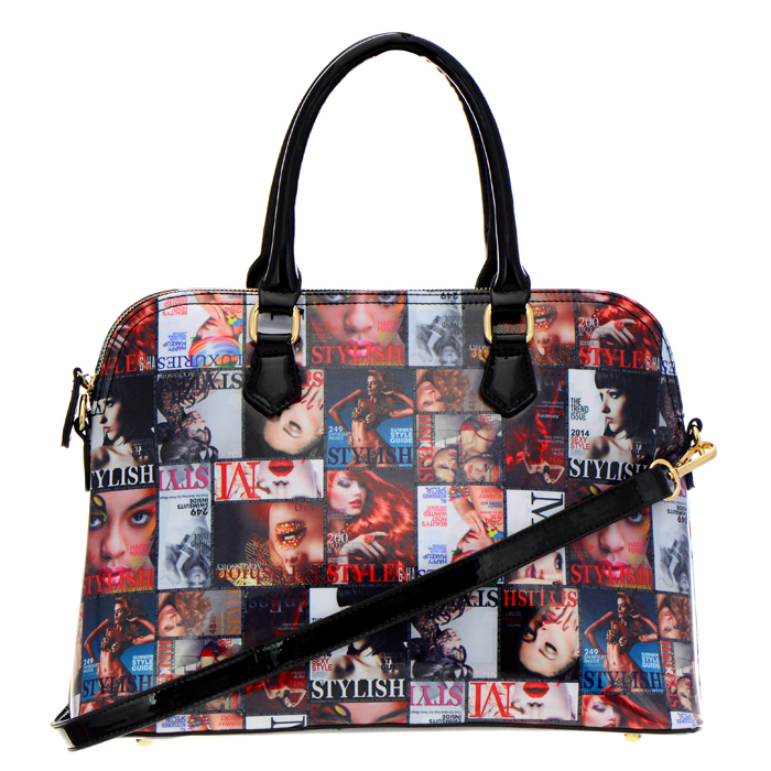 Wholesale Handbags Magazine Print Handbag 34852 - A