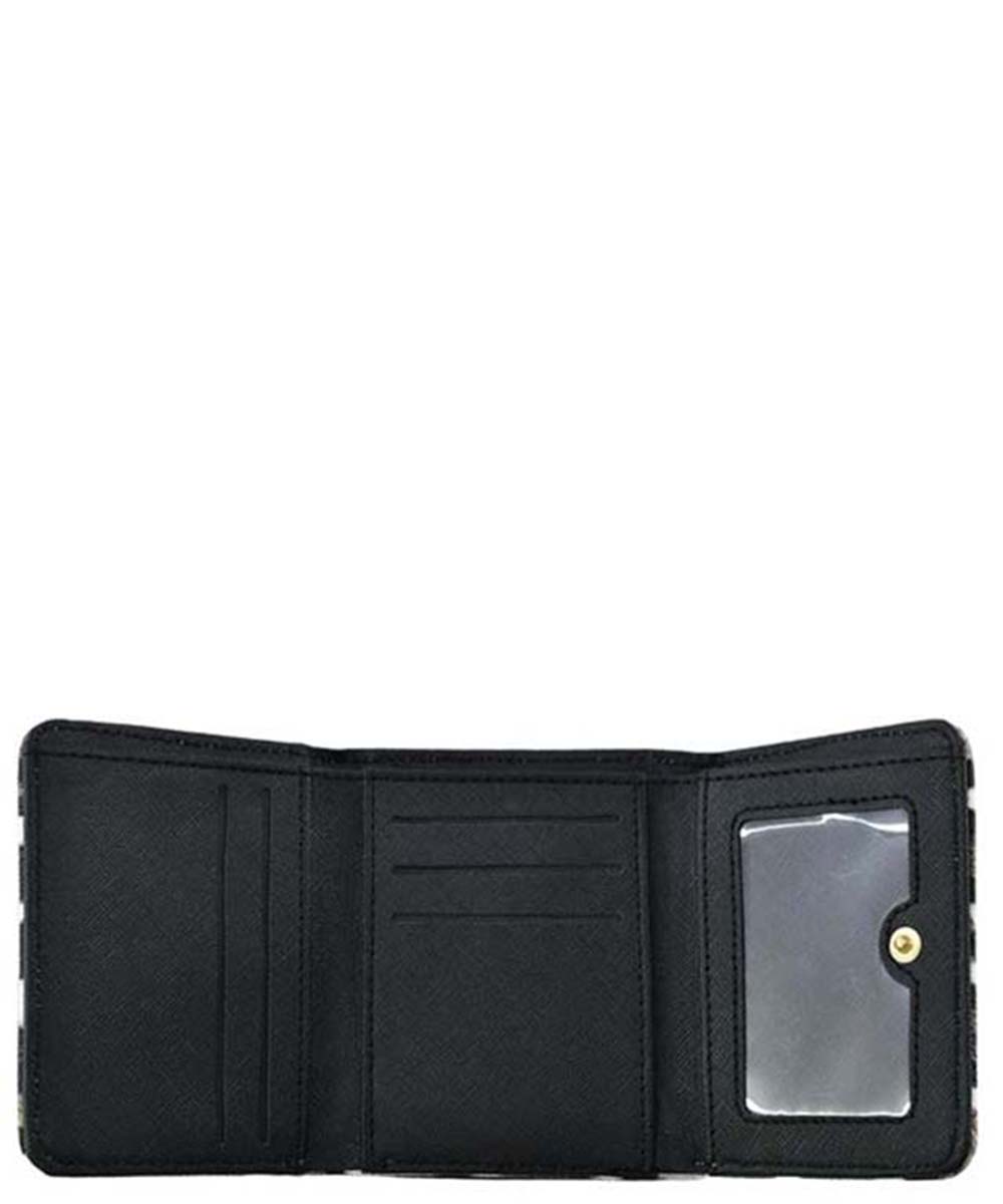 Saffiano Kiss Lock Tri-fold Wallet - New Arrivals - Onsale Handbag