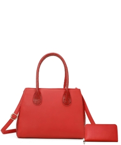 Ostrich Top Handle 2-in-1 Satchel Bag LF2307T2 RED